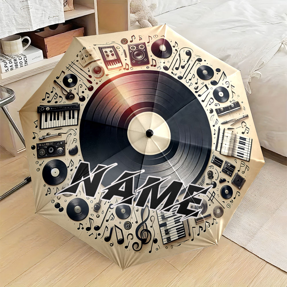 Musical Instrument With Name - مظلة مخصصة تحمل اسمك، بتصميم مستوحى