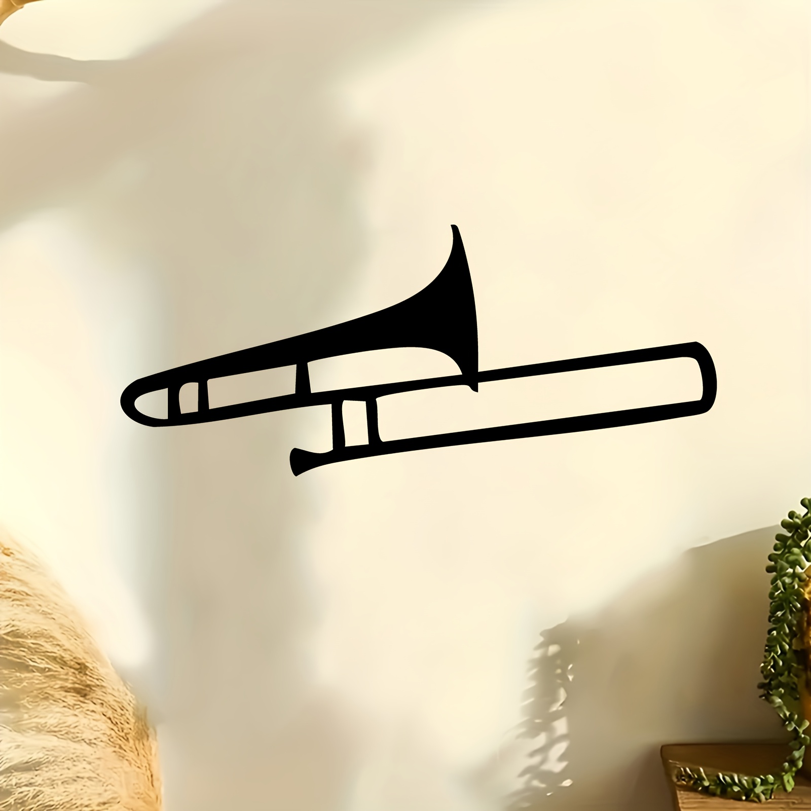 Musical Instrument Trombone - CIFBUY نحت جداري معدني على شكل