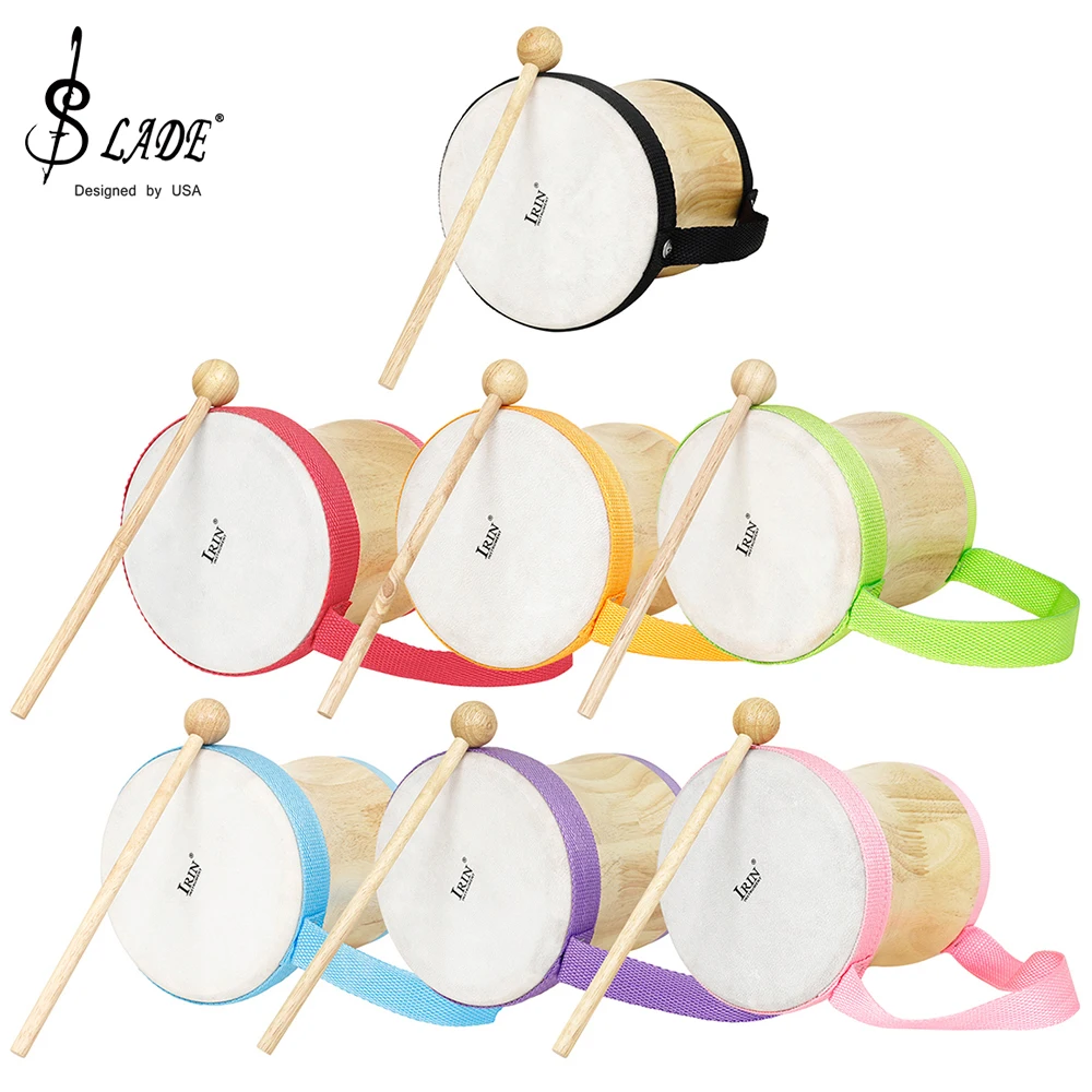 Musical Instrument From India - منحدر-طبول جلد الغنم خشبية احترافية مع