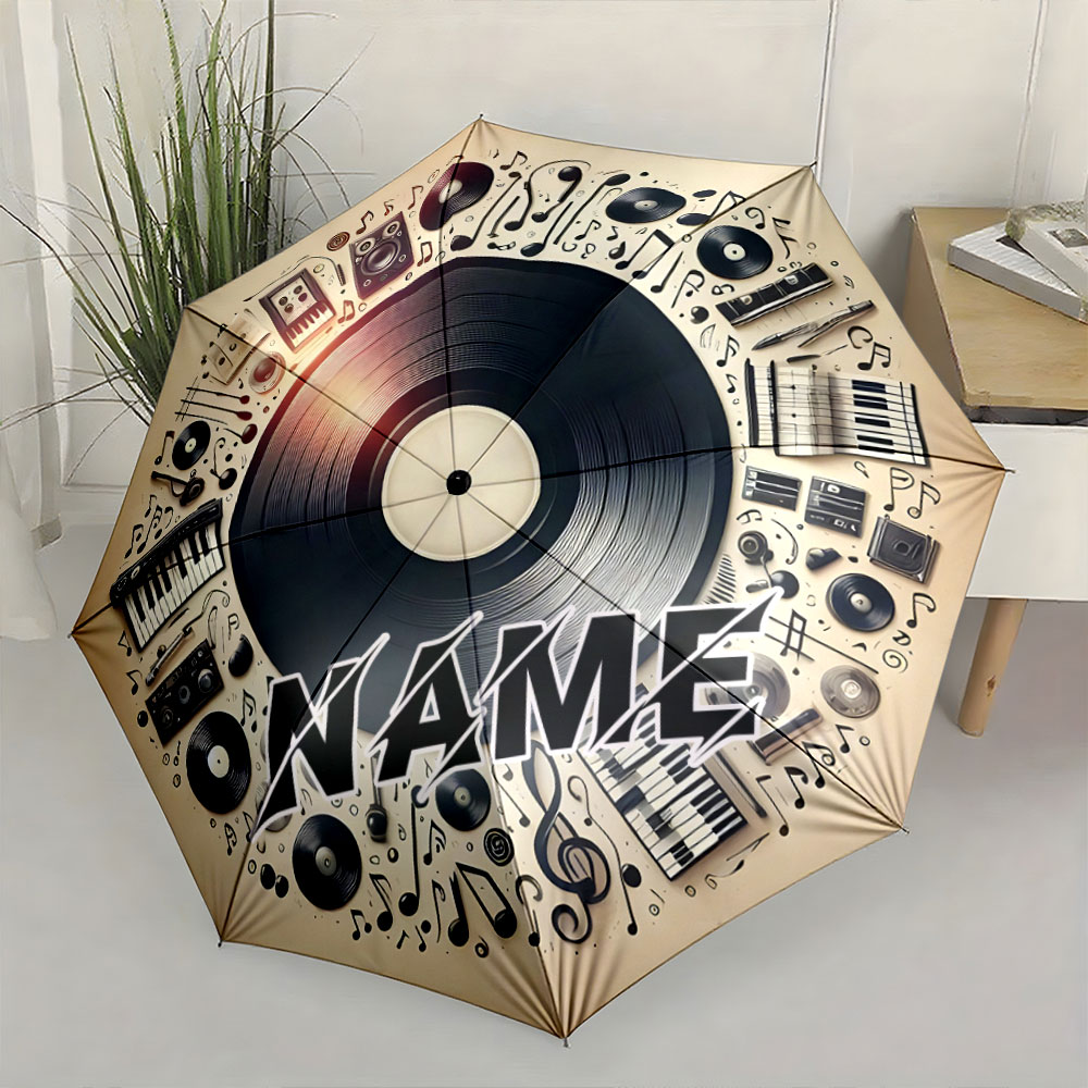 مظلة مخصصة تحمل اسمك، بتصميم م - مراجعة Musical Instrument With Name وسعره