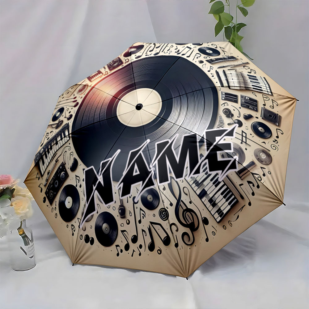 مظلة مخصصة تحمل اسمك، بتصميم م - مراجعة Musical Instrument With Name وسعره