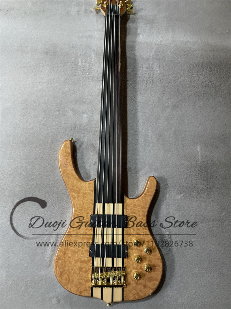 جيتار باس بـ 6 أوتار بدون فريت - مراجعة Bass Guitar Fretless وسعره
