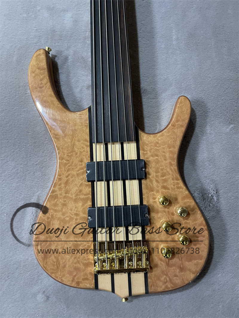جيتار باس بـ 6 أوتار بدون فريت - مراجعة Bass Guitar Fretless وسعره