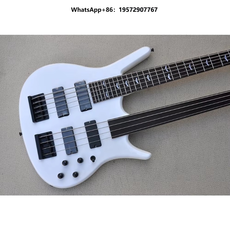 جيتار باس كهربائي بعنق مزدوج 4 - مراجعة Bass Guitar Fretless وسعره