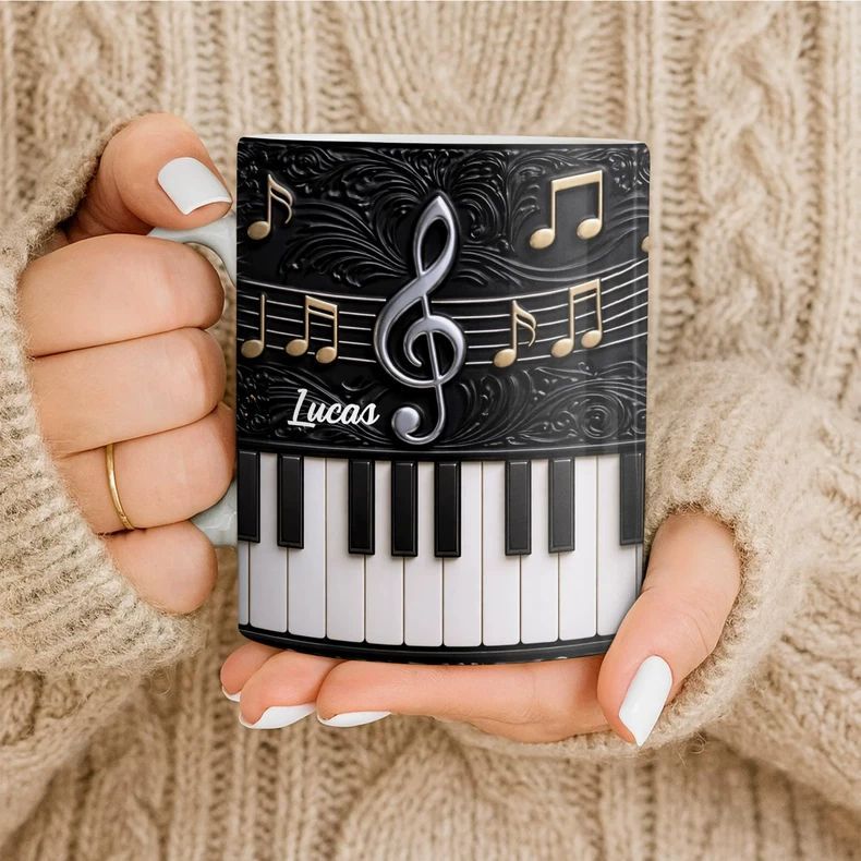 كوب سيراميك على شكل بيانو مخصص - مراجعة Musical Instrument With Name وسعره