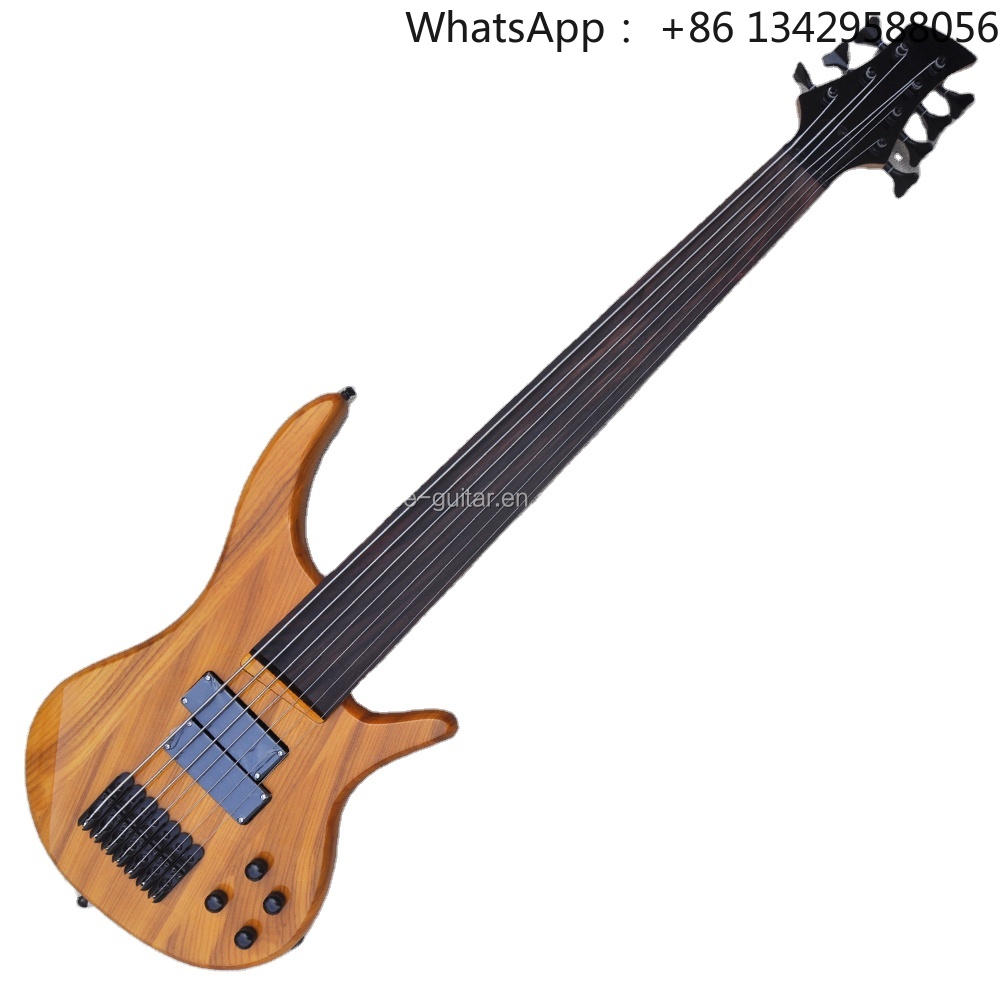 جيتار باس كهربائي أصفر من فلاي - مراجعة Bass Guitar Fretless وسعره